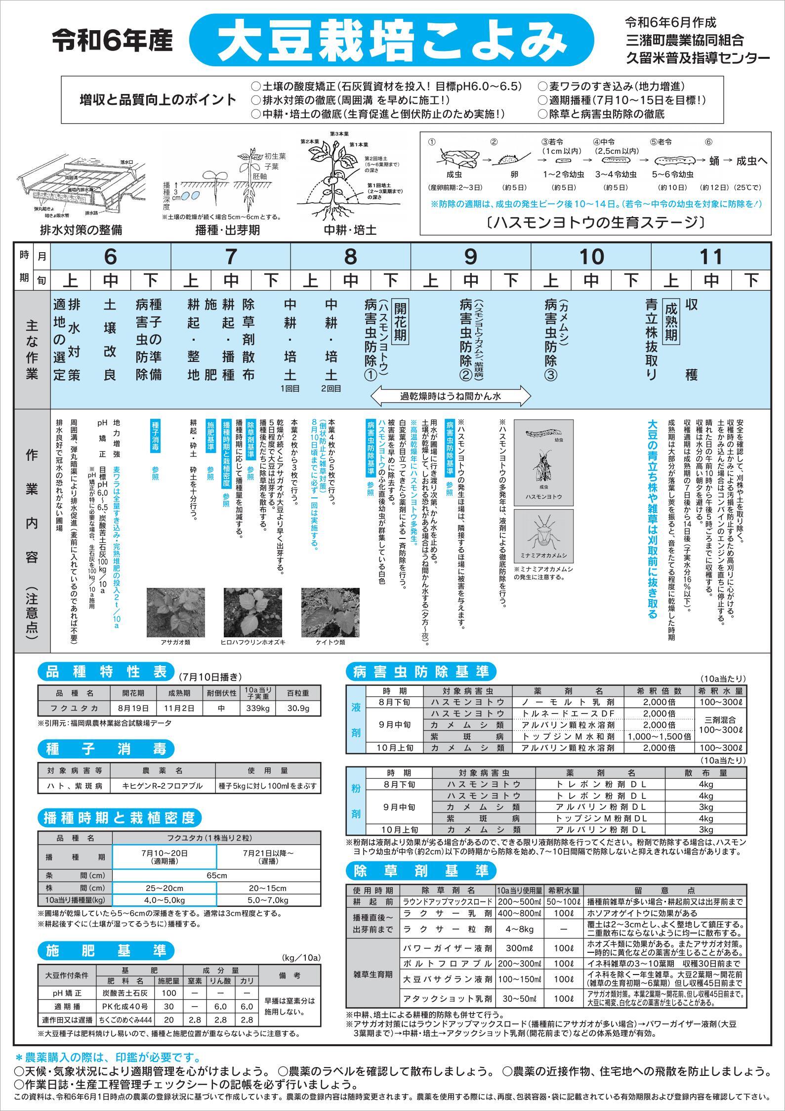 大豆栽培こよみ（PDF）